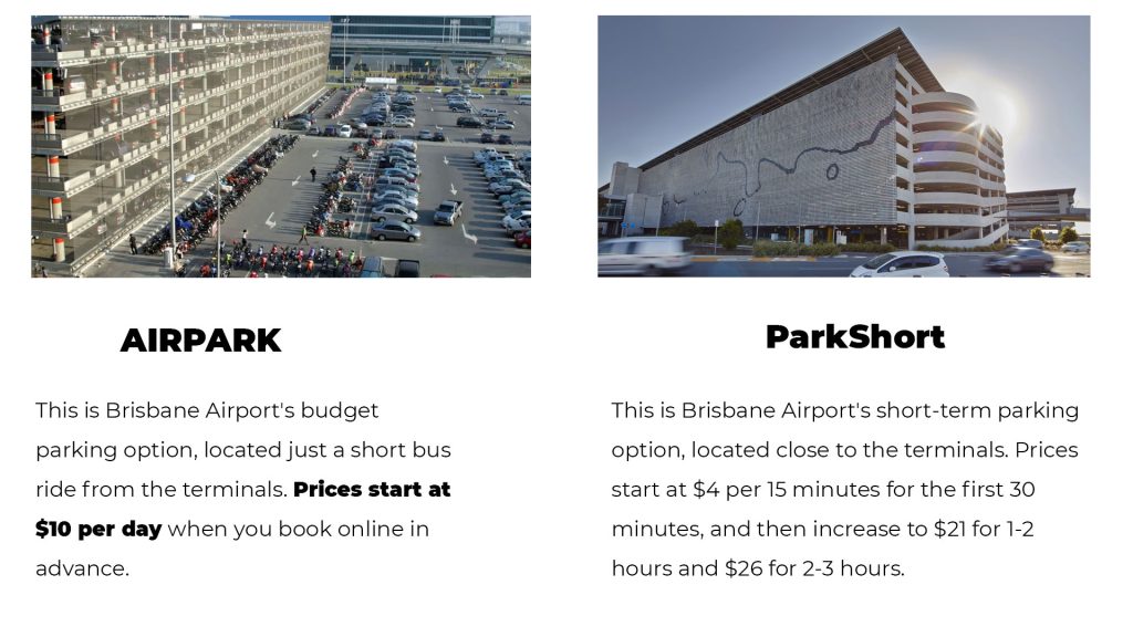 Parking Brisbane International Airport map BNE
